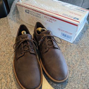 ECCO Plain Toe Oxford Shoe (Brown) 45 Medium